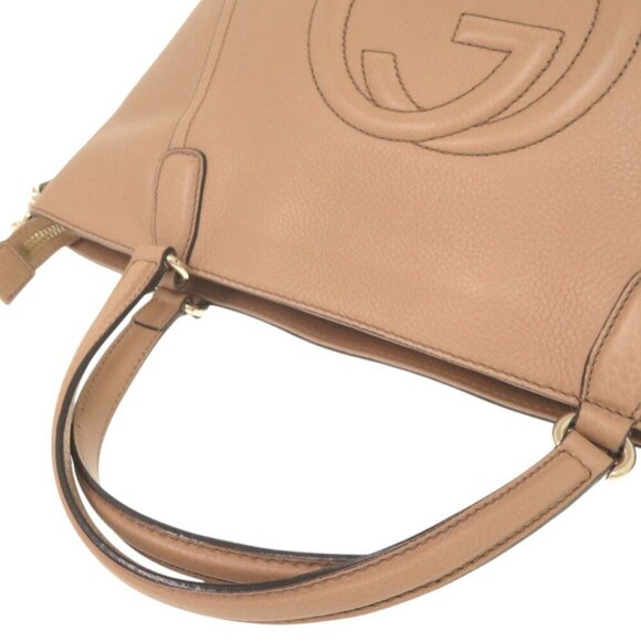 GUCCI Cream Leather Shoulder Bag - Picture 5 of 11